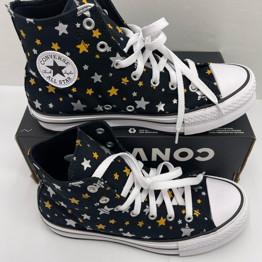 Converse WMNS Star Pattern High-Top
CTAS EVA LIFT HI
BLACK/SILVER/GOLD Sneakers - Picture 16 of 16